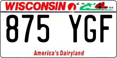 WI license plate 875YGF