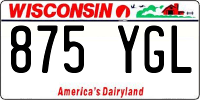 WI license plate 875YGL