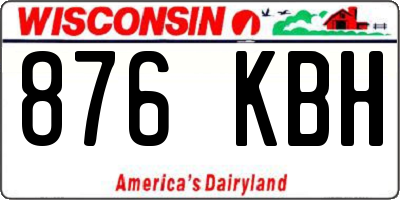 WI license plate 876KBH