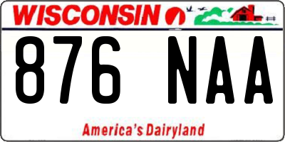 WI license plate 876NAA