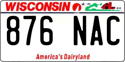 WI license plate 876NAC