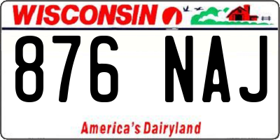 WI license plate 876NAJ