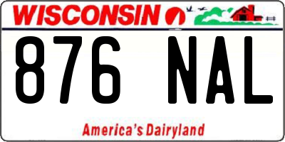 WI license plate 876NAL