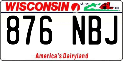WI license plate 876NBJ