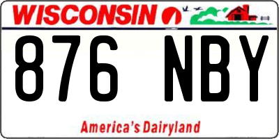 WI license plate 876NBY