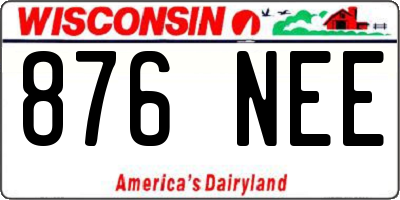 WI license plate 876NEE