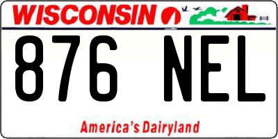WI license plate 876NEL