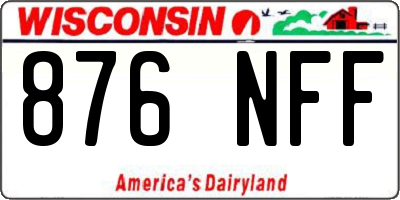 WI license plate 876NFF