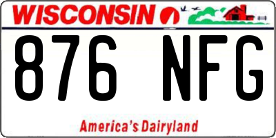 WI license plate 876NFG