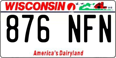 WI license plate 876NFN