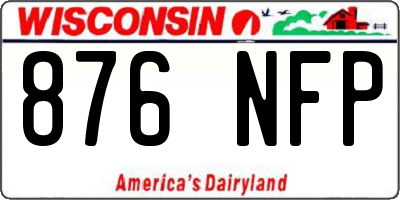 WI license plate 876NFP