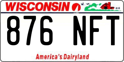 WI license plate 876NFT