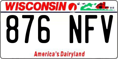 WI license plate 876NFV