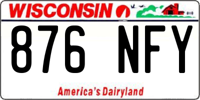 WI license plate 876NFY