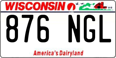 WI license plate 876NGL