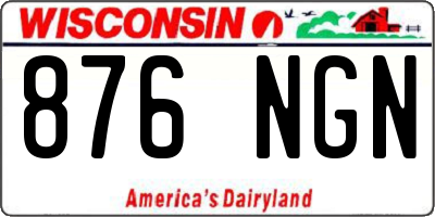 WI license plate 876NGN