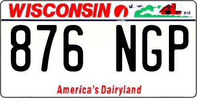 WI license plate 876NGP
