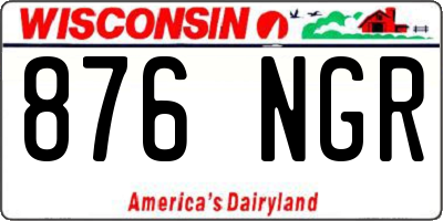 WI license plate 876NGR