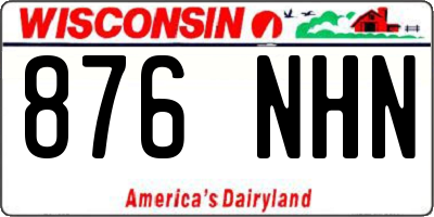 WI license plate 876NHN