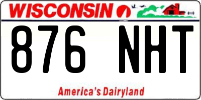 WI license plate 876NHT