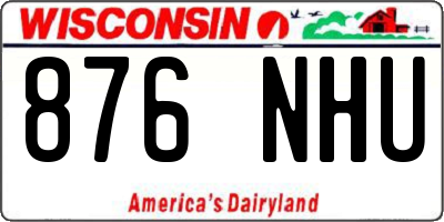 WI license plate 876NHU