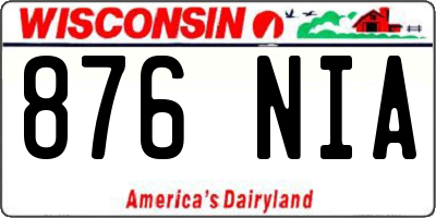 WI license plate 876NIA