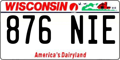 WI license plate 876NIE