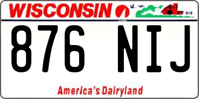 WI license plate 876NIJ