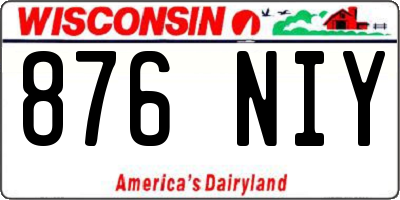 WI license plate 876NIY