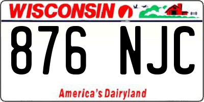 WI license plate 876NJC