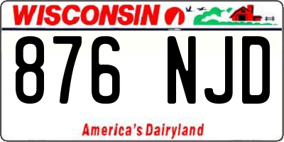 WI license plate 876NJD
