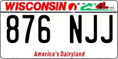 WI license plate 876NJJ