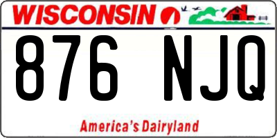 WI license plate 876NJQ