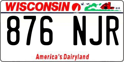 WI license plate 876NJR