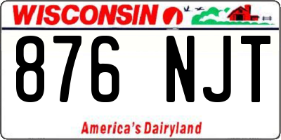 WI license plate 876NJT