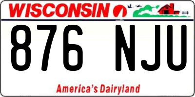 WI license plate 876NJU