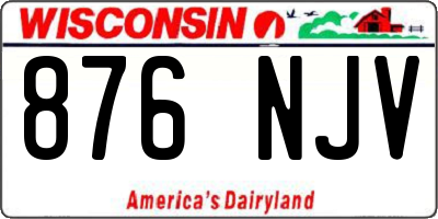 WI license plate 876NJV