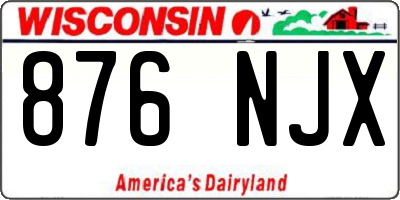 WI license plate 876NJX