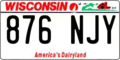 WI license plate 876NJY