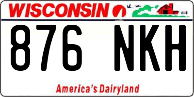 WI license plate 876NKH