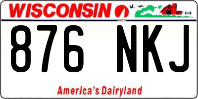 WI license plate 876NKJ