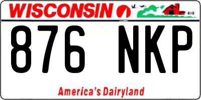 WI license plate 876NKP