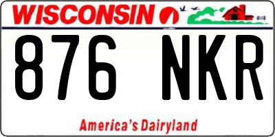 WI license plate 876NKR