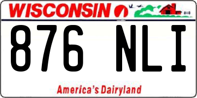 WI license plate 876NLI