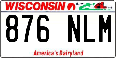 WI license plate 876NLM