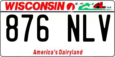 WI license plate 876NLV