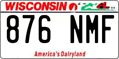 WI license plate 876NMF