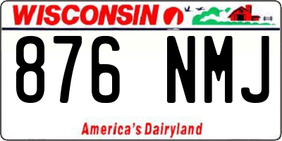 WI license plate 876NMJ