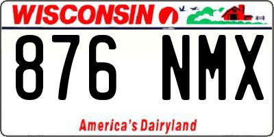 WI license plate 876NMX