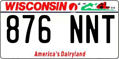 WI license plate 876NNT